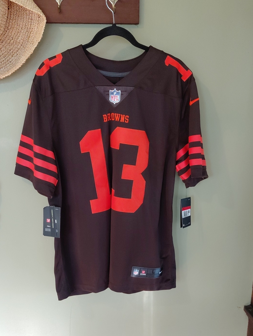Nike Cleveland Browns Brown Jersey with Orange Accents #13